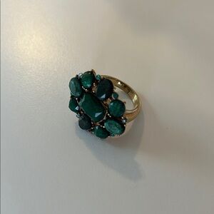 Vintage Statement Green Gem Cocktail Ring